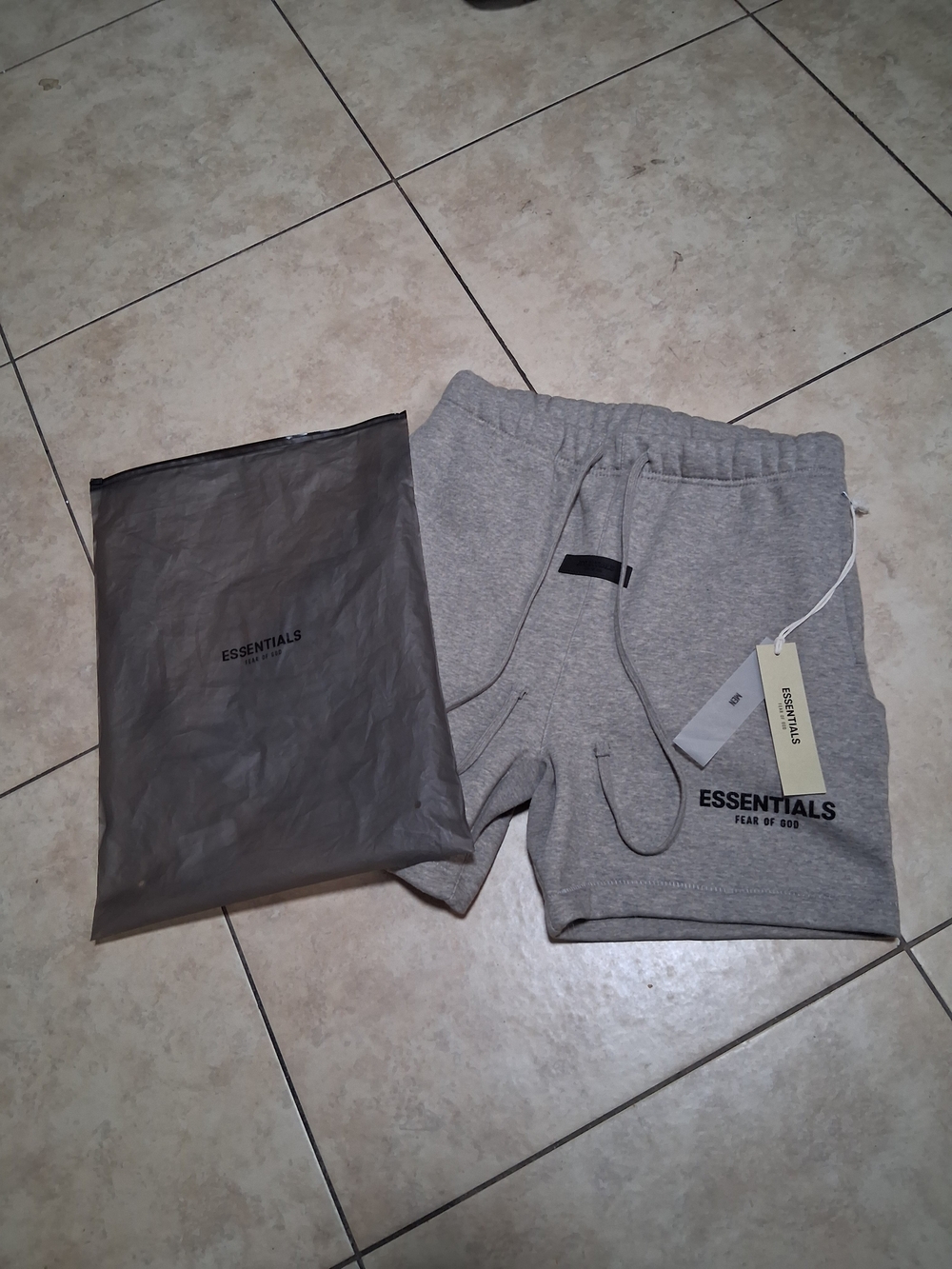 Fear of God Essentials Men's Light Gray Sweat Shorts